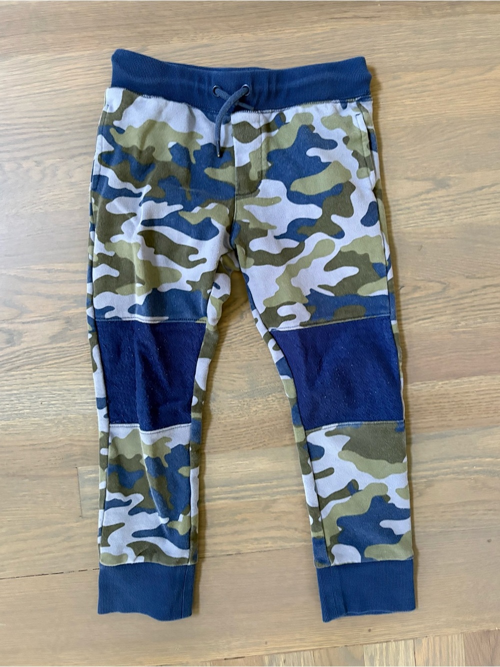 Kids Blue Camo Jogger Sweatpants